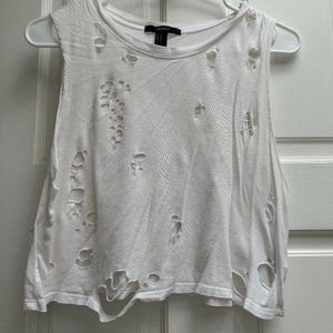 Cute white shirt with hole details